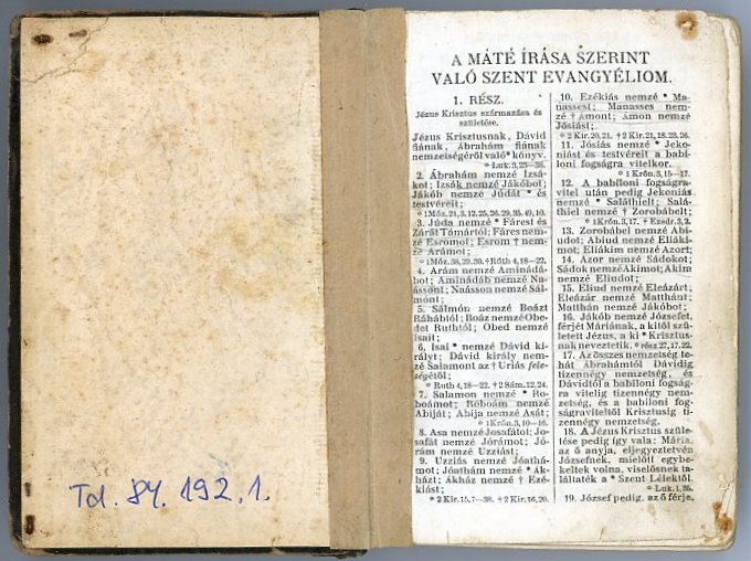 Bibliai-Újszövetség (Erkel Ferenc Múzeum CC BY-NC-SA)