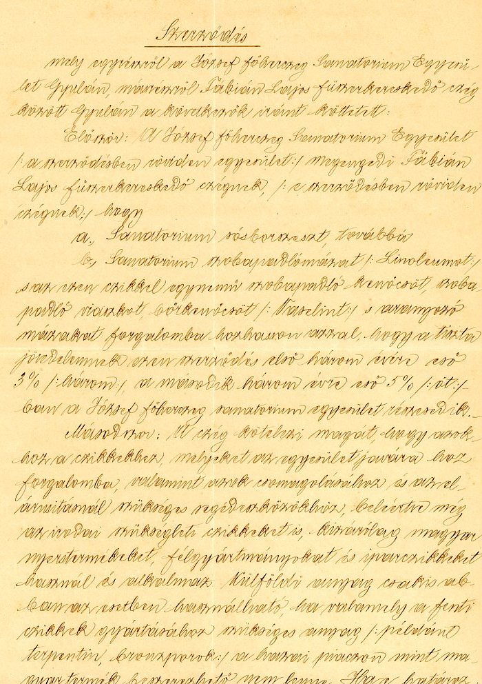 Szerződés (Erkel Ferenc Múzeum CC BY-NC-SA)