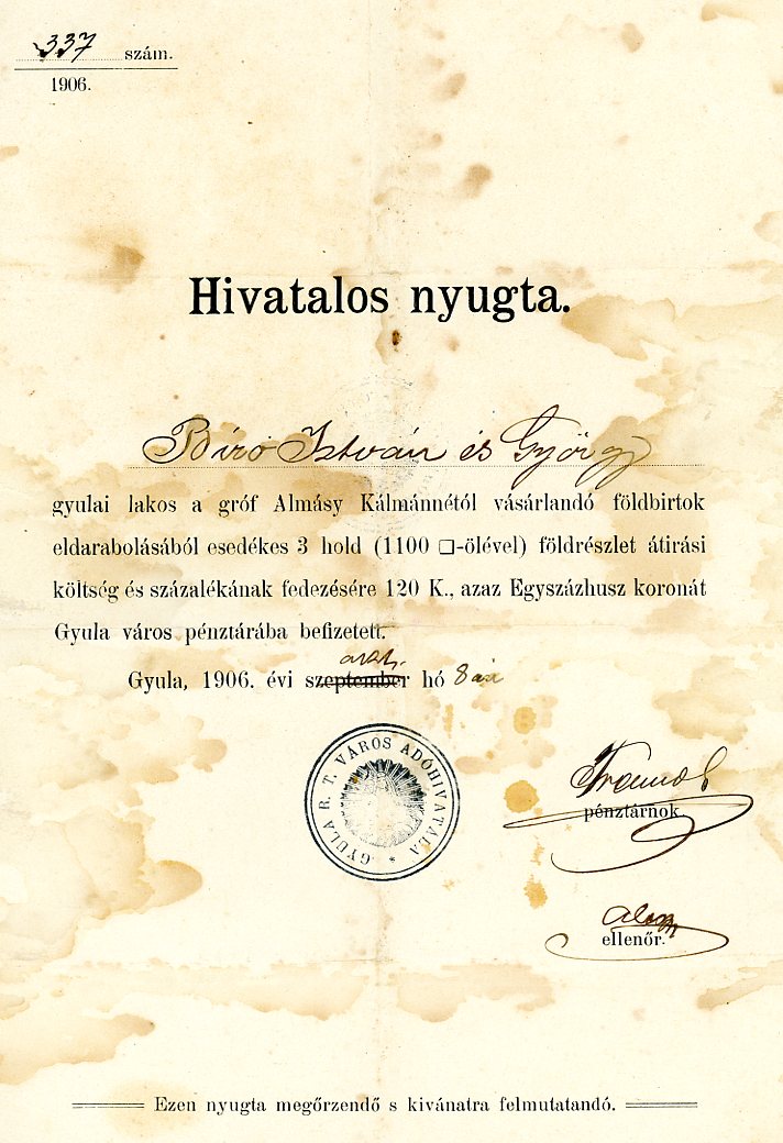 Vegyes hivatalos iratok (Erkel Ferenc Múzeum CC BY-NC-SA)