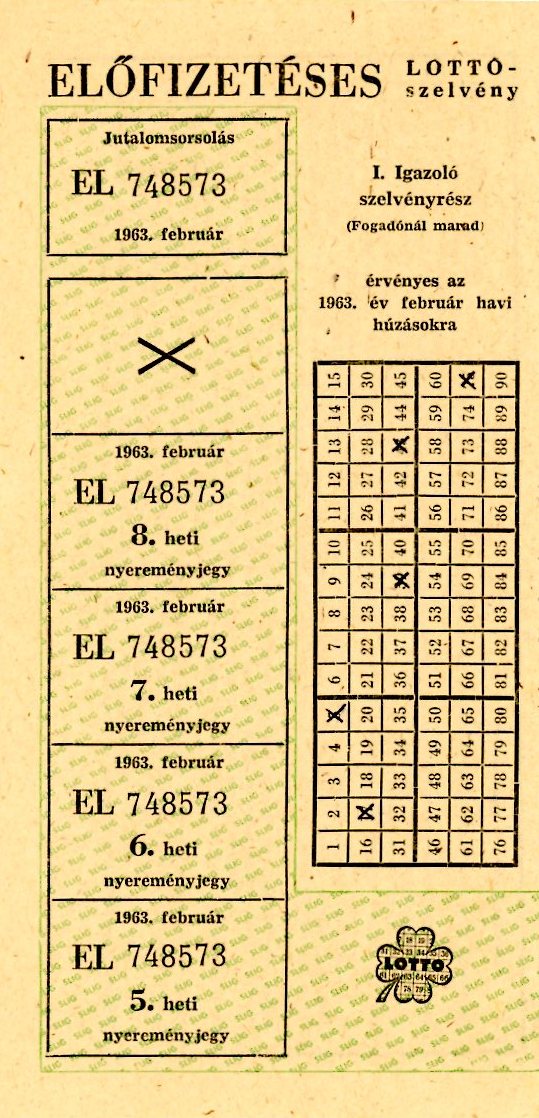 Doboz lottószelvényekkel (Erkel Ferenc Múzeum CC BY-NC-SA)