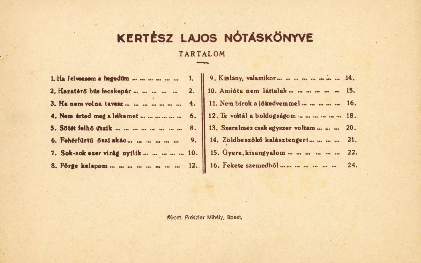 Nótáskönyv (Erkel Ferenc Múzeum CC BY-NC-SA)