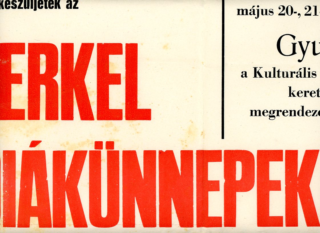 Felhívó plakát (Erkel Ferenc Múzeum CC BY-NC-SA)