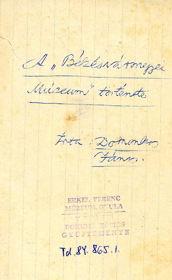 Kézirat (Erkel Ferenc Múzeum CC BY-NC-SA)