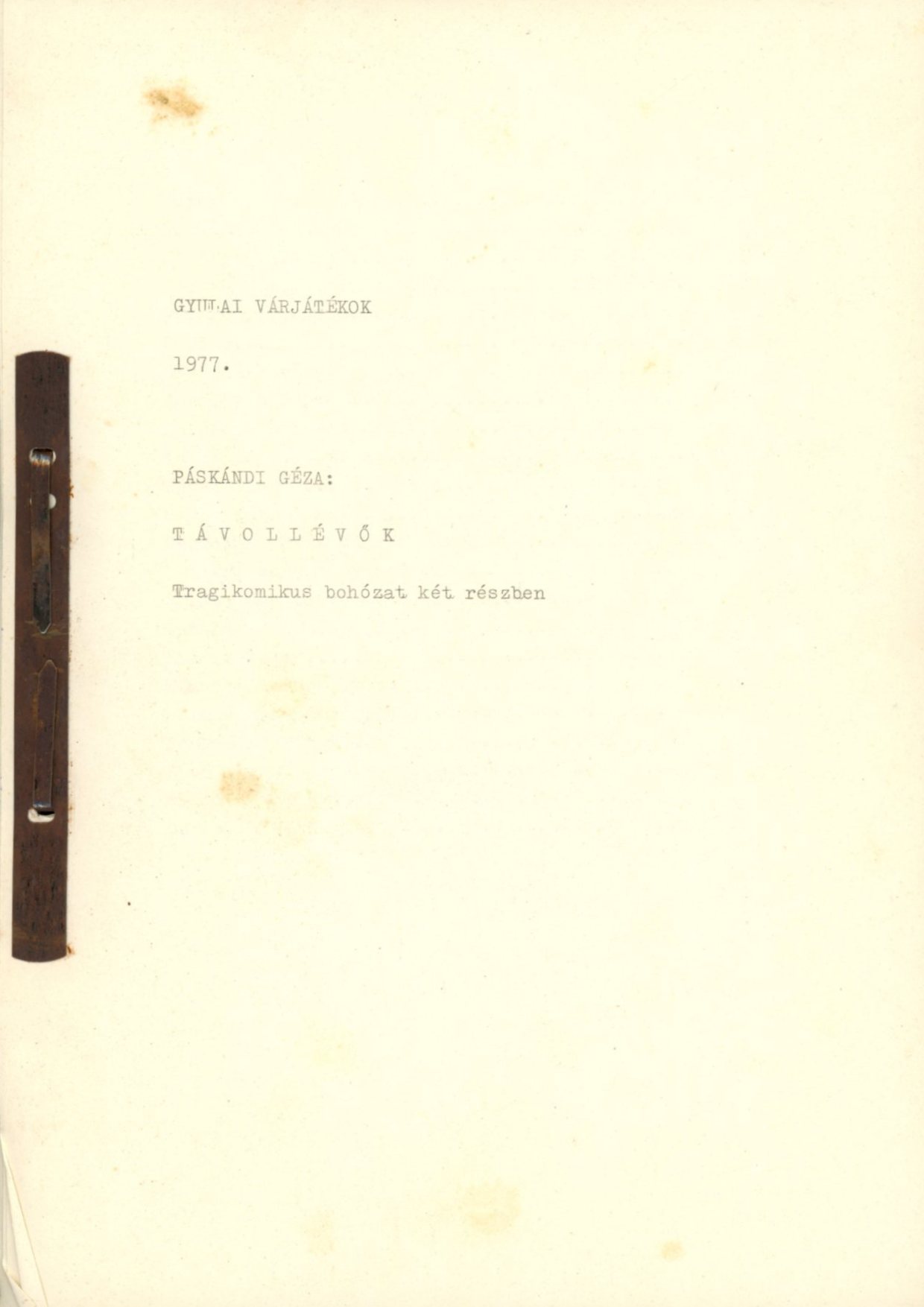 Szövegkönyv (Erkel Ferenc Múzeum CC BY-NC-SA)