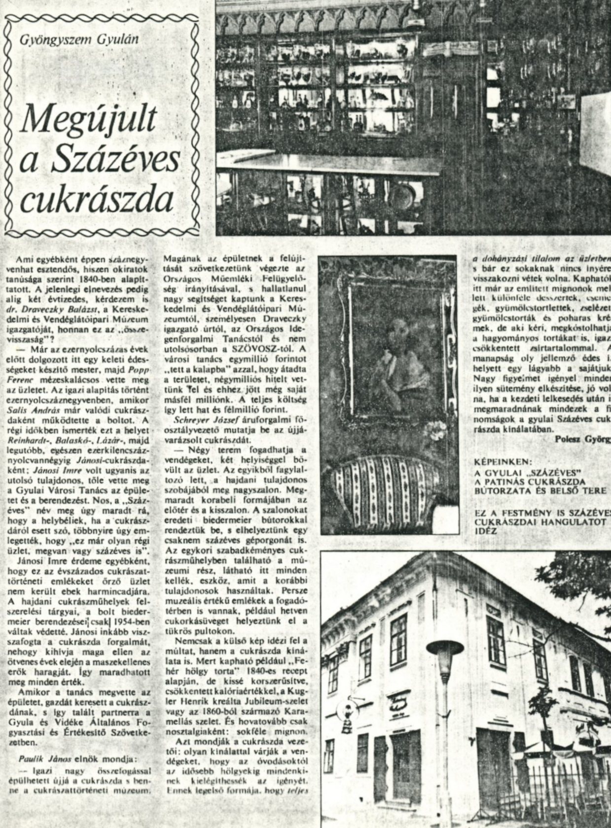 Újságkivágás : "vendéglátás" (Erkel Ferenc Múzeum CC BY-NC-SA)