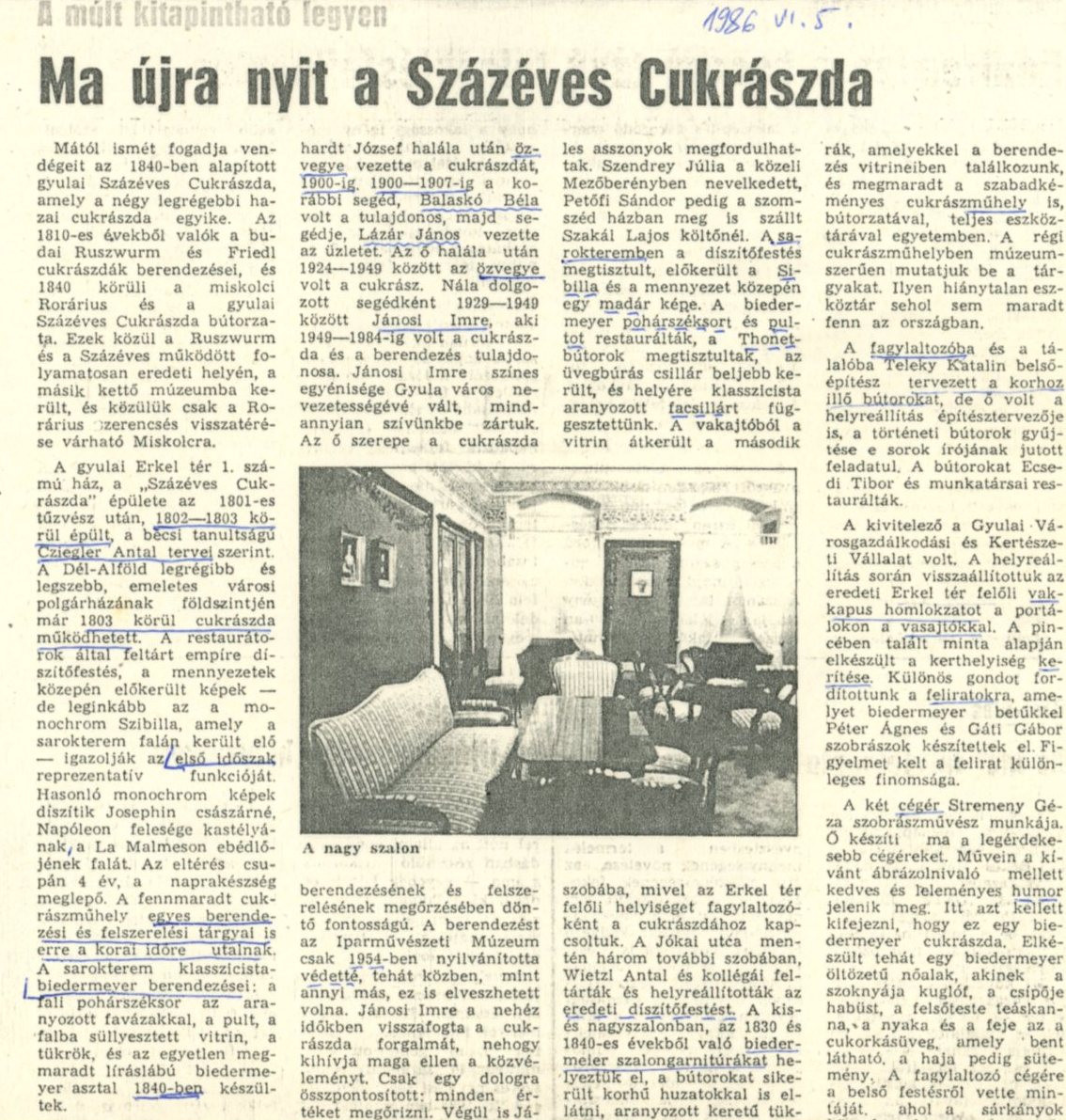 Xerox másolat újságlapról (Erkel Ferenc Múzeum CC BY-NC-SA)