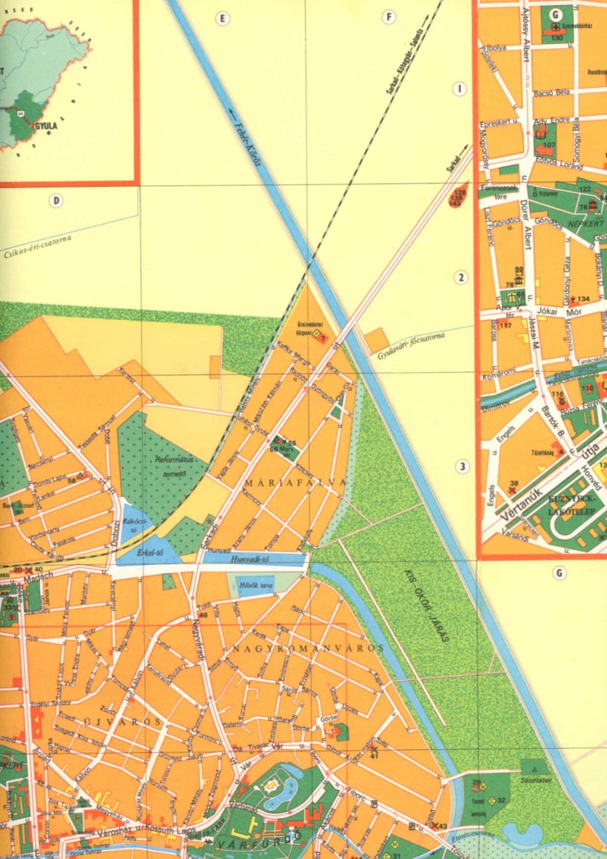 Térkép : Gyula (Erkel Ferenc Múzeum CC BY-NC-SA)