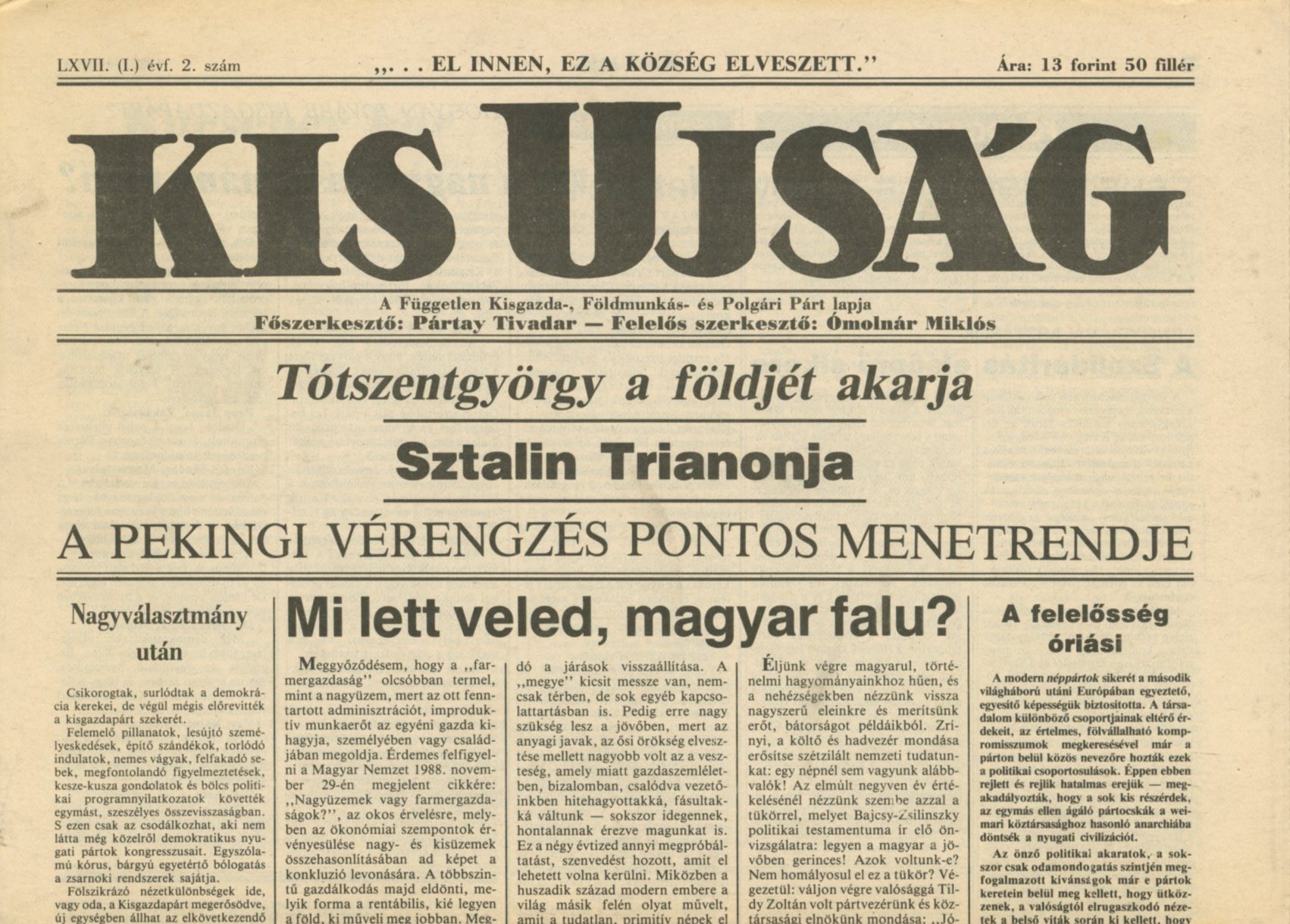 Újság : Kis újság (Erkel Ferenc Múzeum CC BY-NC-SA)