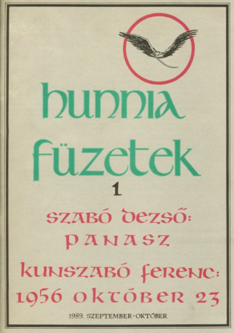 Újság :  Hunnia füzetek (Erkel Ferenc Múzeum CC BY-NC-SA)