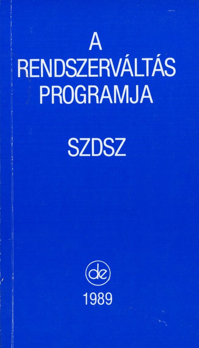 Brossúra : SZDSZ (Erkel Ferenc Múzeum CC BY-NC-SA)