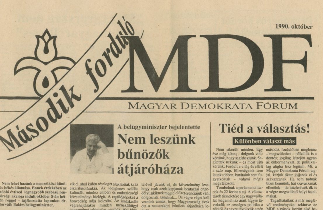 AZ MDF orsz.lapja (Erkel Ferenc Múzeum CC BY-NC-SA)