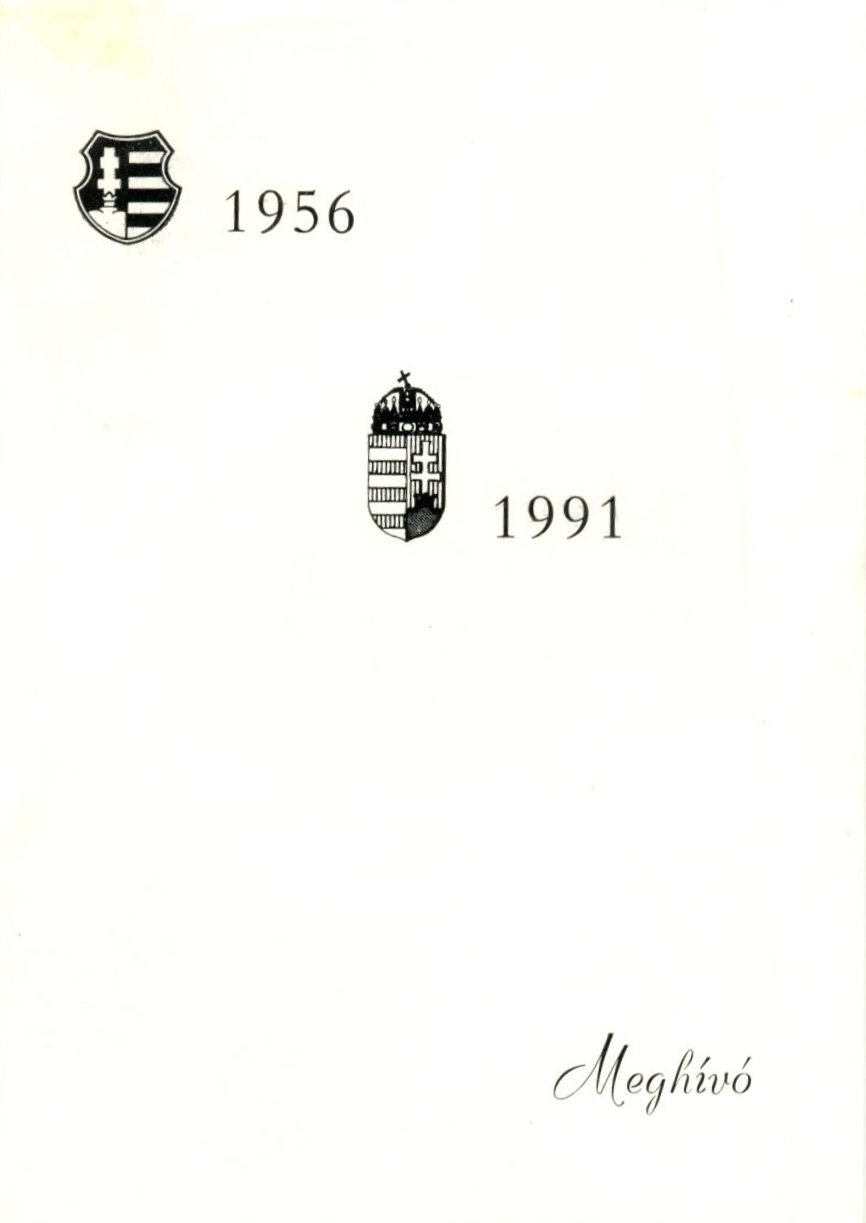 Meghívó – 1956-1991 (Erkel Ferenc Múzeum CC BY-NC-SA)