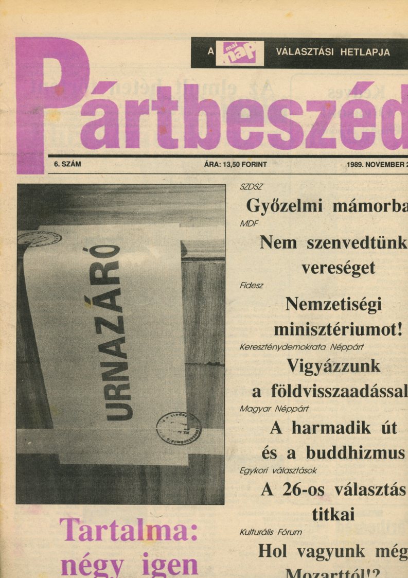 Újság : Pártbeszéd (Erkel Ferenc Múzeum CC BY-NC-SA)