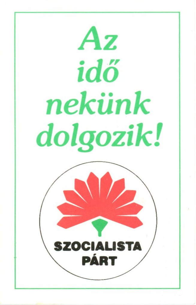 Kártyanaptár : Szocialista Párt (Erkel Ferenc Múzeum CC BY-NC-SA)