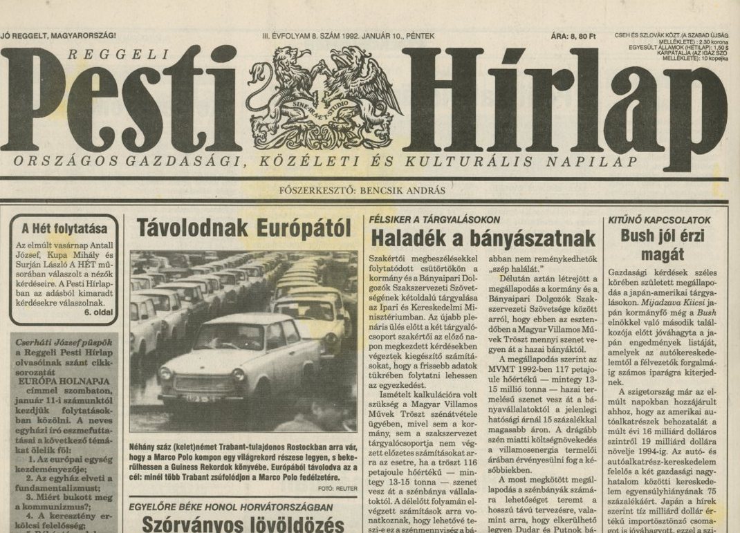 Újság : Pesti Hírlap (Erkel Ferenc Múzeum CC BY-NC-SA)