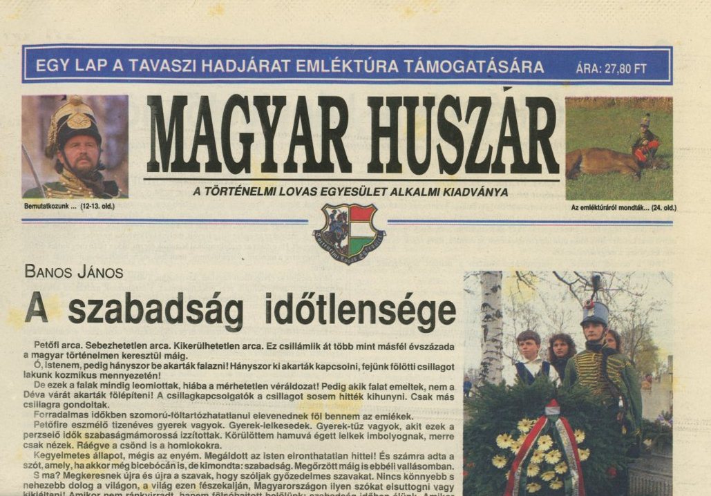Újság : Magyar Huszár (Erkel Ferenc Múzeum CC BY-NC-SA)