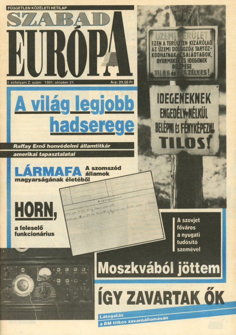 Újság : szabad Európa (Erkel Ferenc Múzeum CC BY-NC-SA)