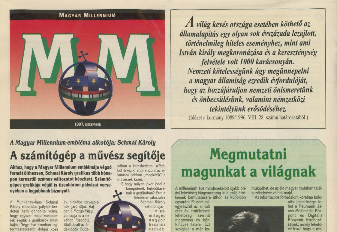 Magyar Millenium 1997   dec. -i újság (Erkel Ferenc Múzeum CC BY-NC-SA)