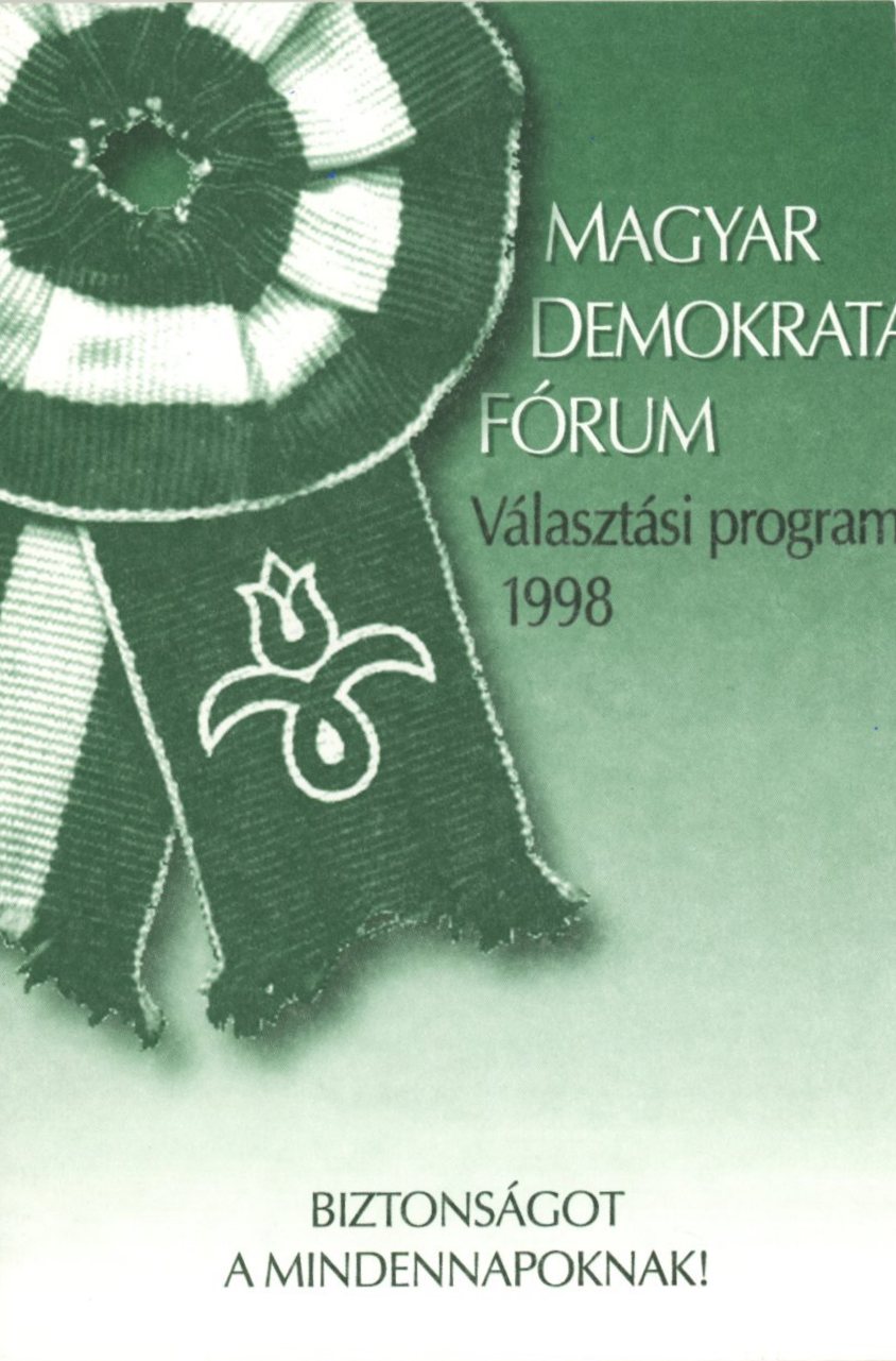 MDF választási programja (Erkel Ferenc Múzeum CC BY-NC-SA)