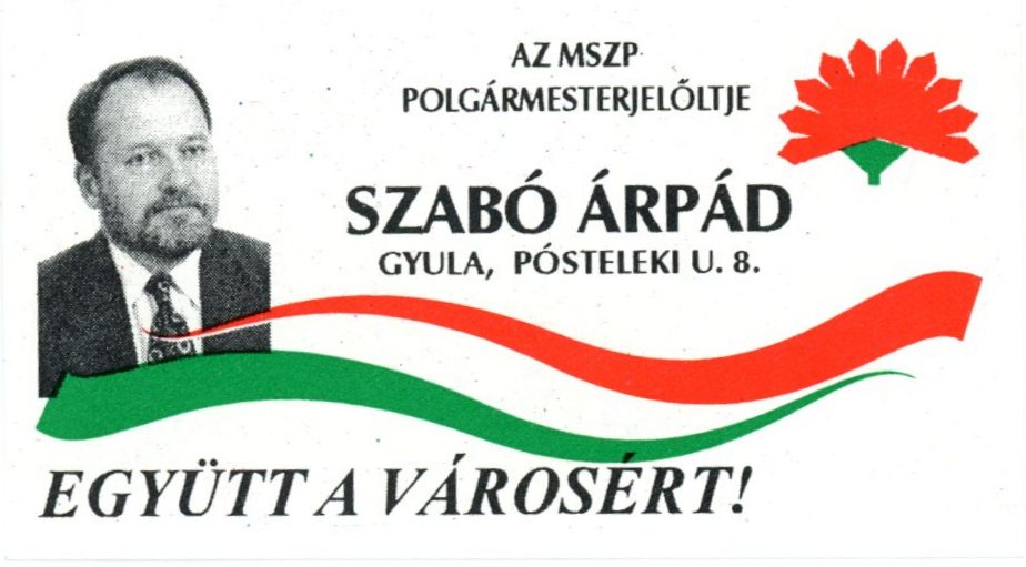 Névjegykártya : Szabó Árpád (Erkel Ferenc Múzeum CC BY-NC-SA)