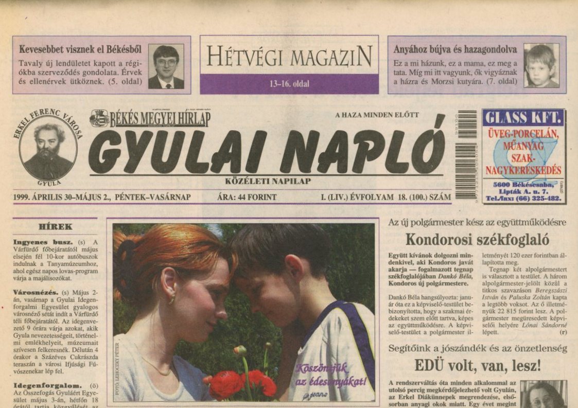 EDÜ-1999 újságok (Erkel Ferenc Múzeum CC BY-NC-SA)