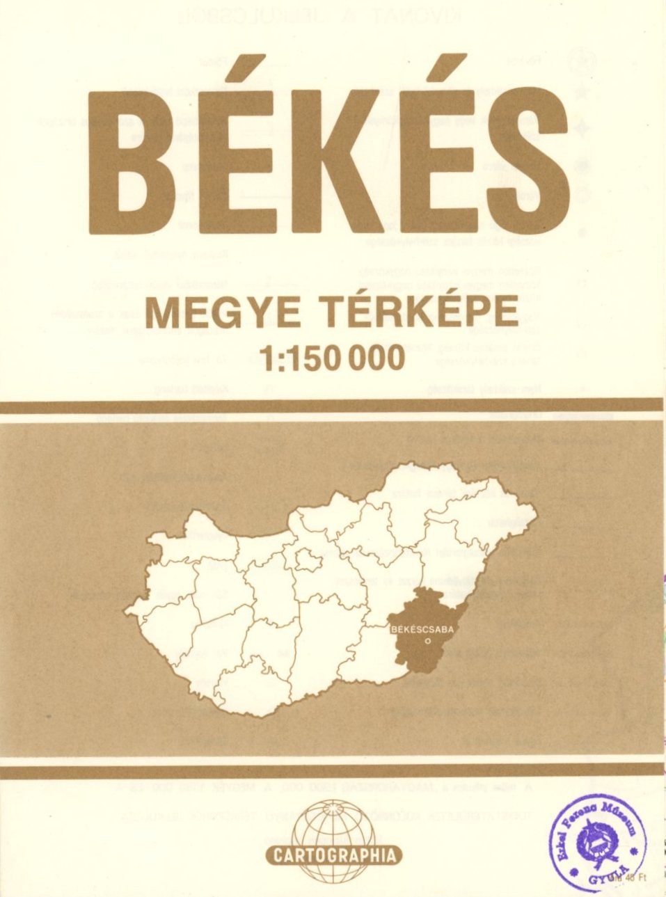 Térkép , nyomtatott (Erkel Ferenc Múzeum CC BY-NC-SA)