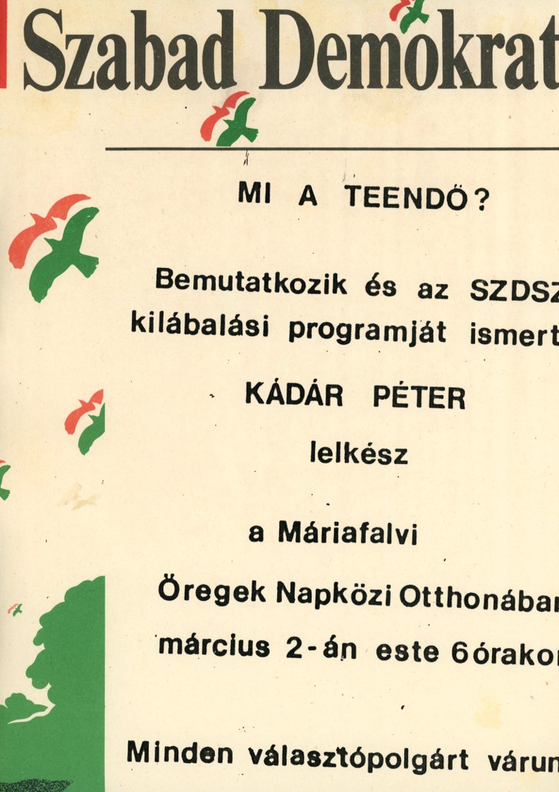 Plakát (SZDSZ) (Erkel Ferenc Múzeum CC BY-NC-SA)