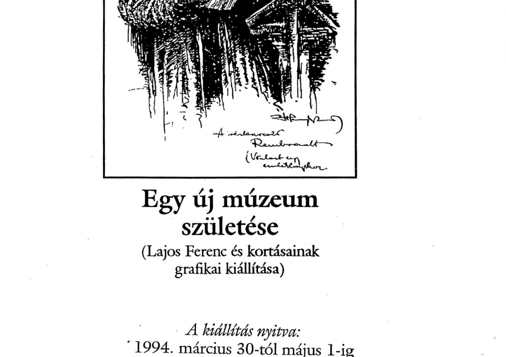 Plakát : Egy új múzeum születése (Erkel Ferenc Múzeum CC BY-NC-SA)