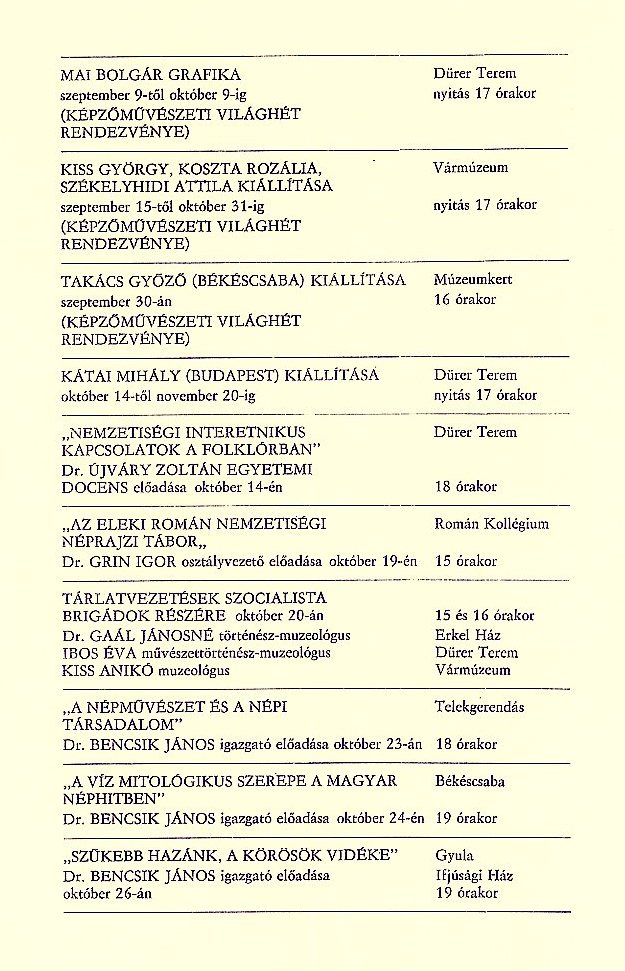 Program (Erkel Ferenc Múzeum CC BY-NC-SA)