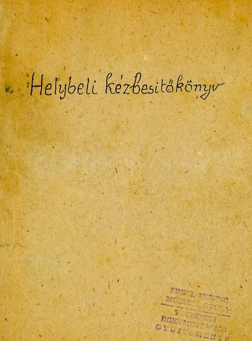 Kézbesítőkönyv (Erkel Ferenc Múzeum CC BY-NC-SA)