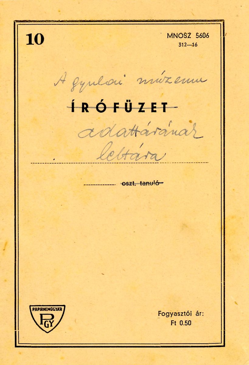 Füzet (Erkel Ferenc Múzeum CC BY-NC-SA)