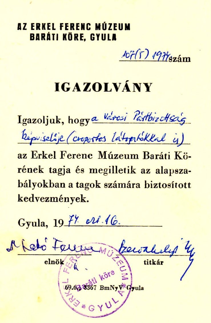 Nyomtatványok (Erkel Ferenc Múzeum CC BY-NC-SA)