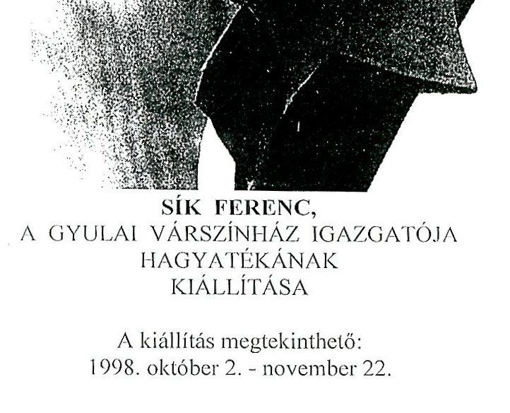 Plakát : Sík Ferenc (Erkel Ferenc Múzeum CC BY-NC-SA)