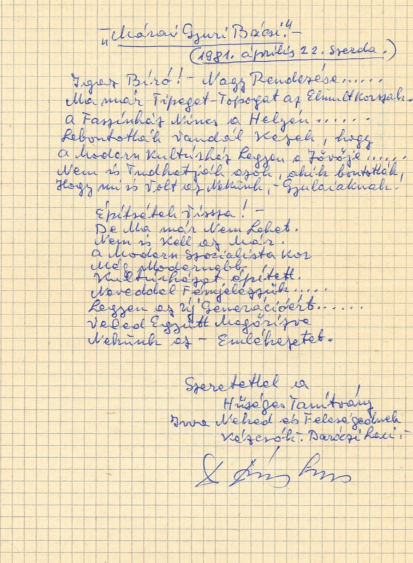kézzel írás (Erkel Ferenc Múzeum CC BY-NC-SA)