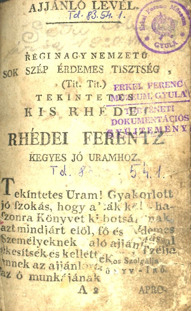 könyv (Erkel Ferenc Múzeum CC BY-NC-SA)