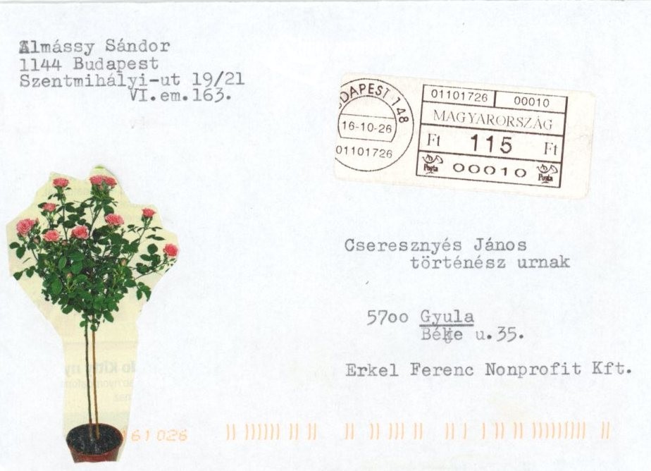 levél (Erkel Ferenc Múzeum CC BY-NC-SA)