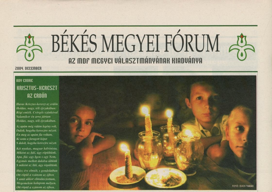 újság : Békés Megyei Fórum (Erkel Ferenc Múzeum CC BY-NC-SA)