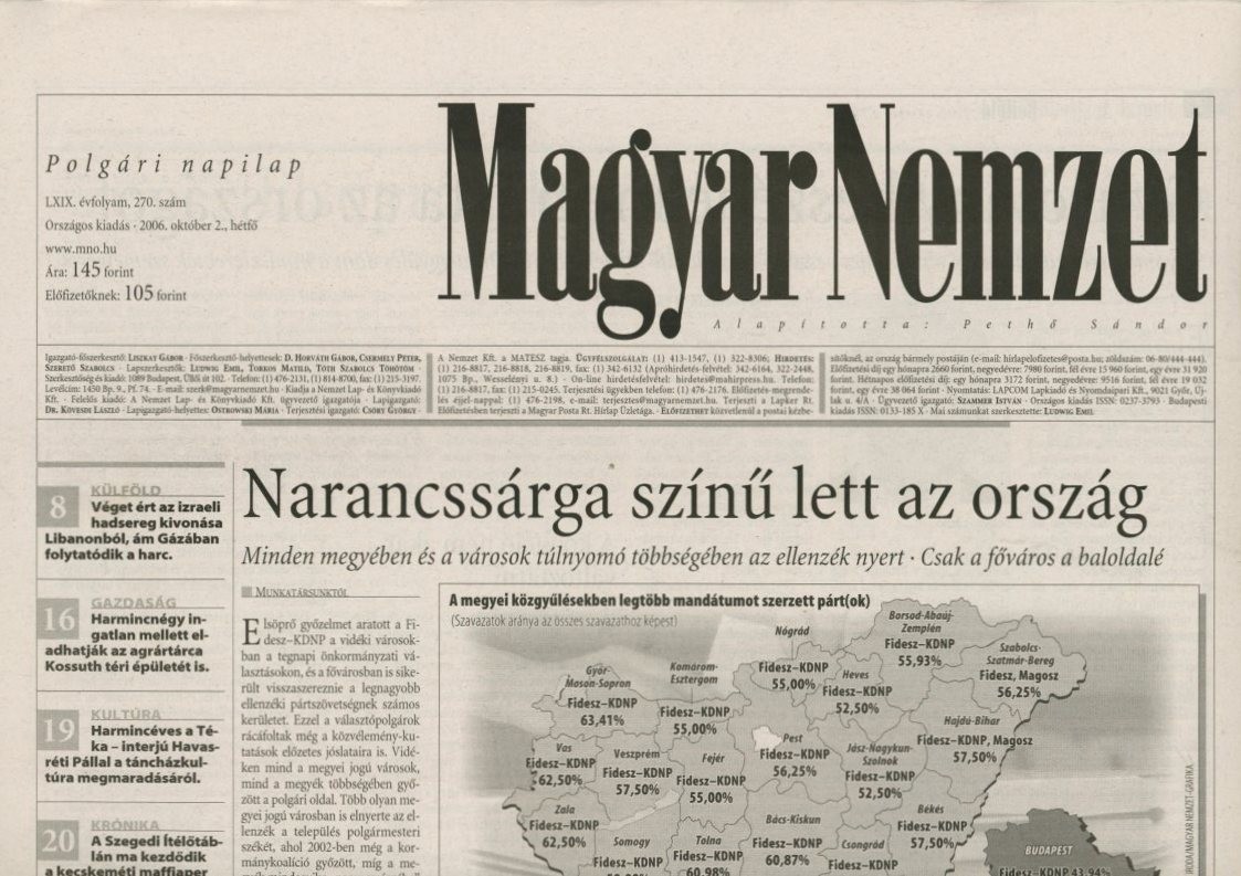 újság : Magyar Nemzet (Erkel Ferenc Múzeum CC BY-NC-SA)