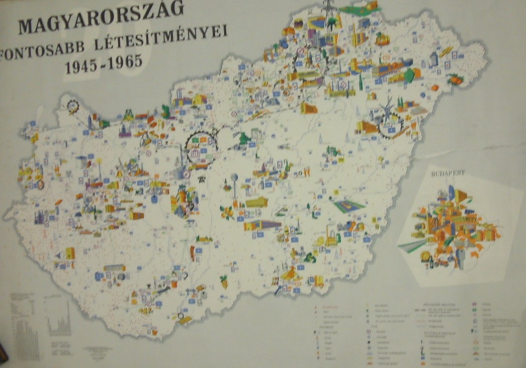 MO. fontosabb létesítményei 1945-65 (Erkel Ferenc Múzeum CC BY-NC-SA)