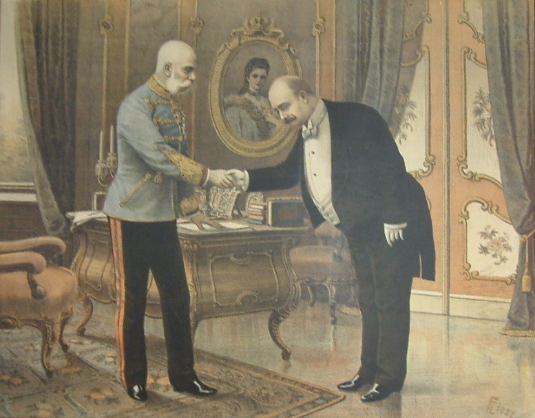 Nyomat : Ferenc József fogadja Kossuth Ferencet (Erkel Ferenc Múzeum CC BY-NC-SA)