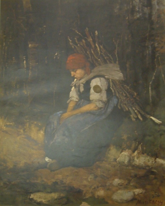 Nyomat : Munkácsy Mihály : Rőzsehordó nő (Erkel Ferenc Múzeum CC BY-NC-SA)