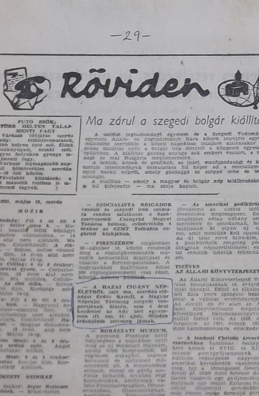 Újsághírek (Erkel Ferenc Múzeum CC BY-NC-SA)