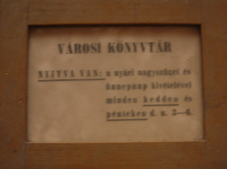 Keretezett felirat (Erkel Ferenc Múzeum CC BY-NC-SA)