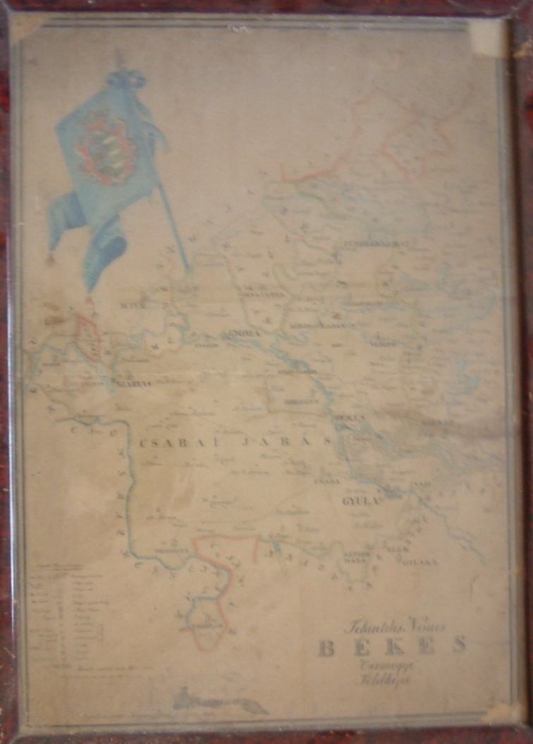 Kézzel rajzolt térkép (Erkel Ferenc Múzeum CC BY-NC-SA)