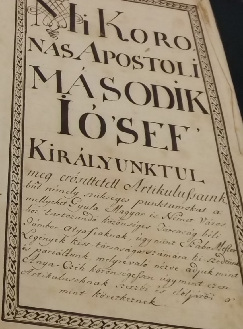 Kiváltságlevél (Erkel Ferenc Múzeum CC BY-NC-SA)