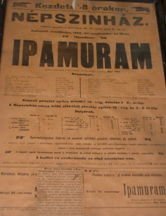 Plakát : A Népszínház plakátja (Erkel Ferenc Múzeum CC BY-NC-SA)