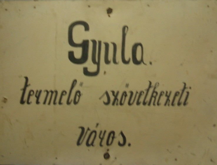 Városvégi tábla (Erkel Ferenc Múzeum CC BY-NC-SA)