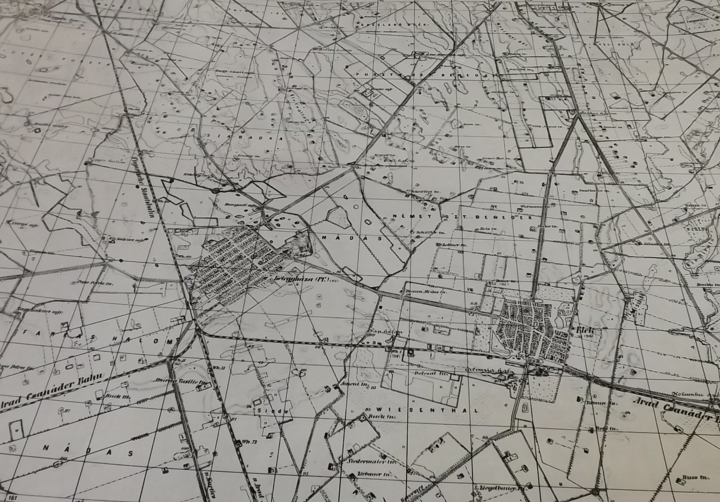 Térkép fotón : Kétegyháza , Elek ,Ottlaka és környéke (Erkel Ferenc Múzeum CC BY-NC-SA)