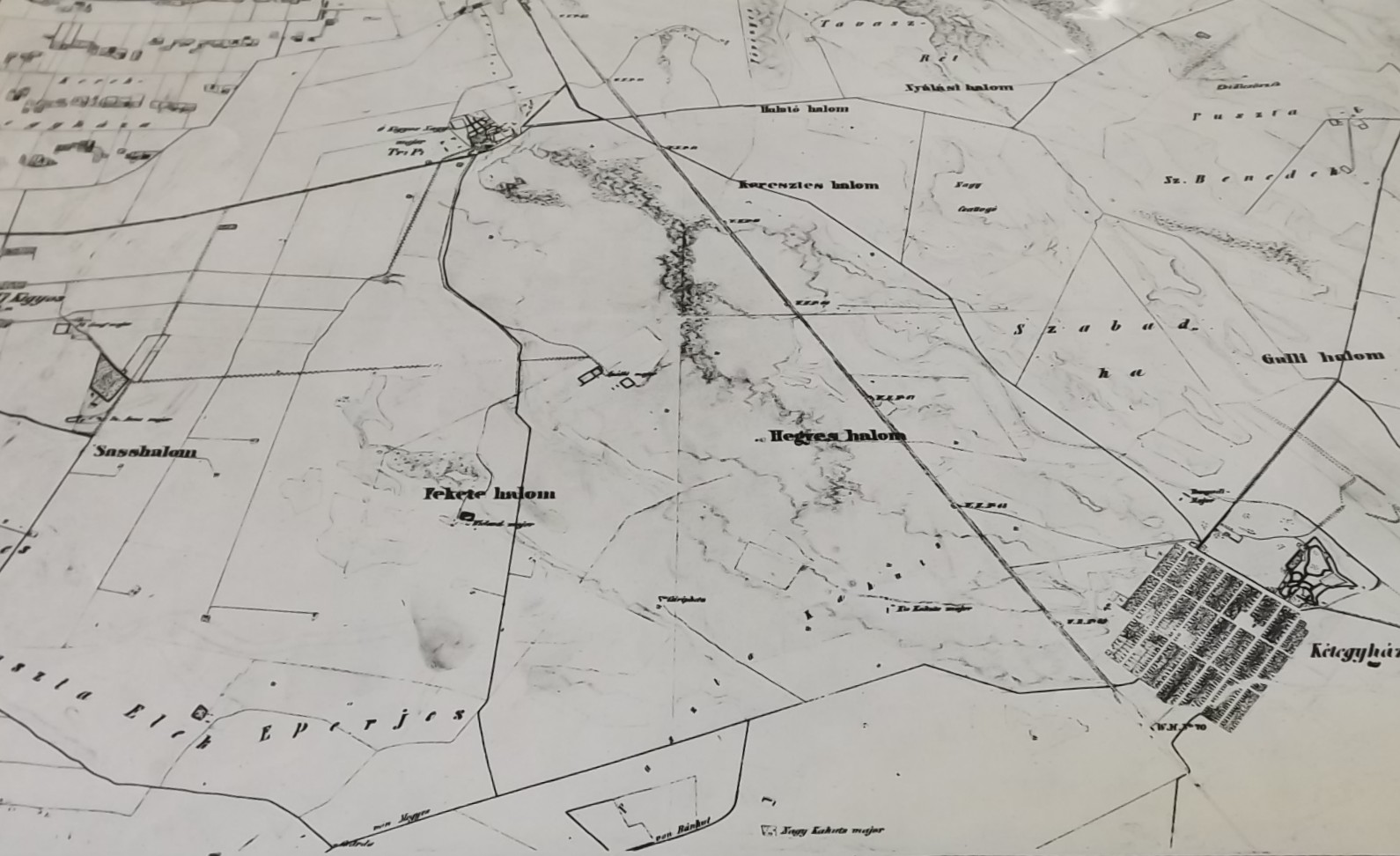Térkép fotón : Kétegyháza és környéke (Erkel Ferenc Múzeum CC BY-NC-SA)