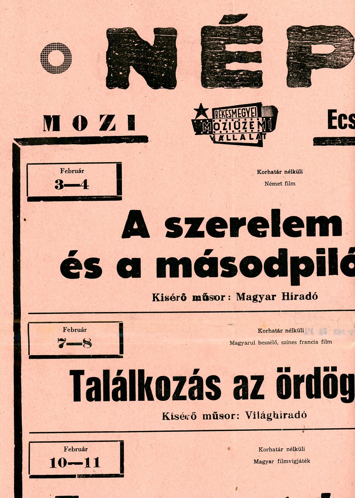 mozi plakát (Erkel Ferenc Múzeum CC BY-NC-SA)